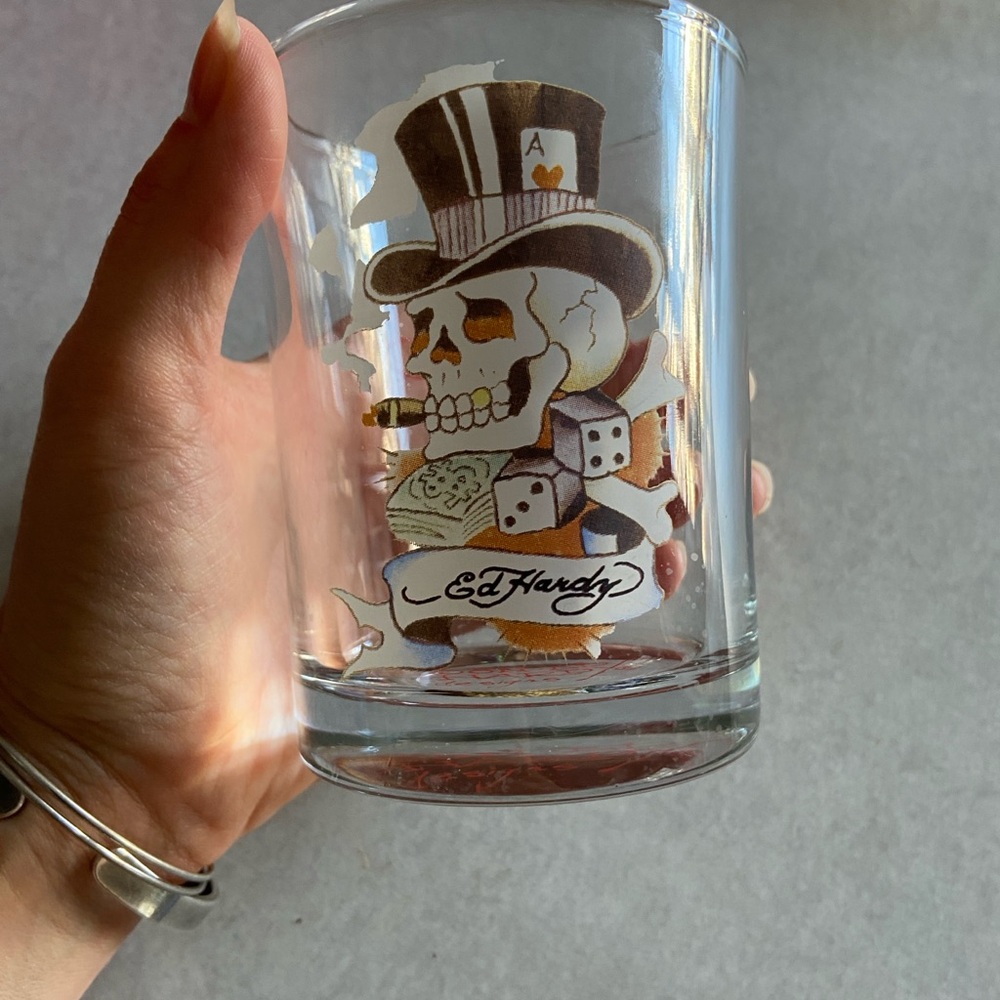 Ed Hardy Collectors Glass